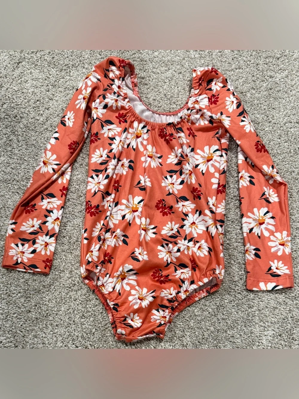 NEW Baileys blossoms Floral Long Sleeve Leotard or top. Cute fall floral.
